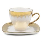 Сервиз за капучино 12 части 0.220 литра кант злато