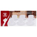 Сервиз за капучино 12 части 0.220 литра кант сребро