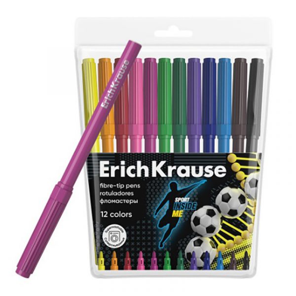 Флумастери 12 цвята Sport
