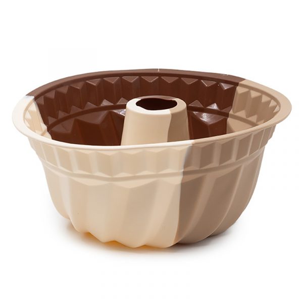 Форма за кекс силикон кръг 24/10 см кафяво/бежово/екрю