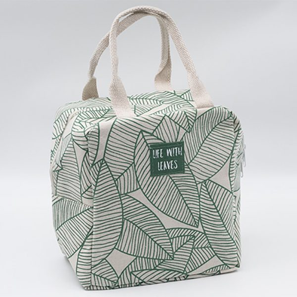 Термо чанта 23/15/23 см зелено текстил