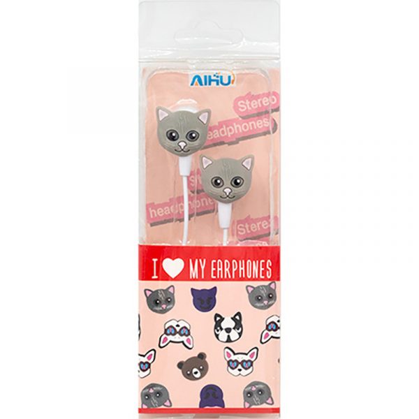 Слушалки с кабел животни коте