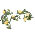 Изкуствено цвете гирлянд роза 2 метра жълто