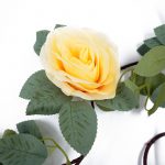 Изкуствено цвете гирлянд роза 2 метра жълто