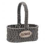 Кошница  FLOWER  овал 3 броя сиво - Image 2