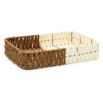 Поднос правоъгълник 3 броя 35/31/27 см. бежово/кафе - Image 2