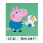 Рисуване по номера 20/20 см прасе с палитра - Image 3