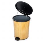 Кош с педал 3 броя с декор дърво 8/12/22 литра - Image 3