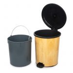 Кош с педал 3 броя с декор дърво 8/12/22 литра - Image 2