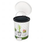 Кош с педал 3 броя с декор кактус 8/12/22 литра - Image 3