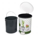 Кош с педал 3 броя с декор кактус 8/12/22 литра - Image 2