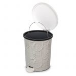 Кош с педал 3 броя с декор Лен 8/12/22 литра - Image 3