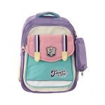 Раница с 2 отделения и преден джоб и несесер 38/30/12см. лилаво - Image 2