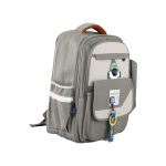 Раница с 2 отделения и 2 предни джоба и несесер 42/32/14 см. сиво - Image 3