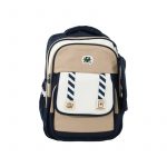 Раница с 2 отделения и преден джоб и несесер 46/31/12см. синьо/бежово - Image 2