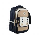 Раница с 2 отделения и преден джоб и несесер 46/31/12см. синьо/бежово - Image 3