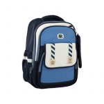 Раница с 2 отделения и преден джоб и несесер 46/31/12см.светло/тъмно синьо - Image 3