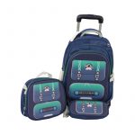 Раница тролей с 2 отделения, несесер и чанта за обяд 40/30/15см. космонавт - Image 2