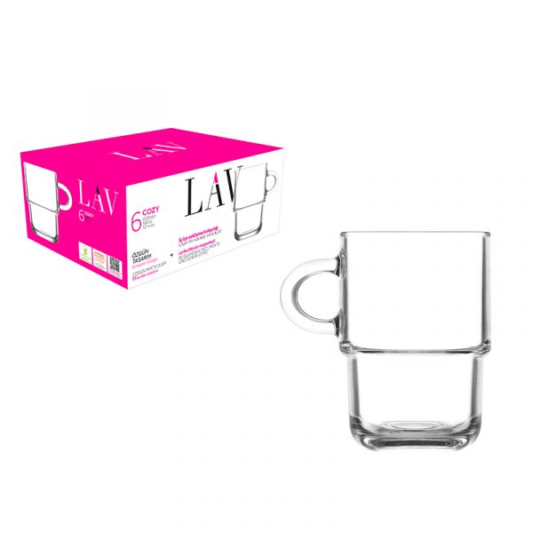 Комплект от 6 броя стъклени чаши