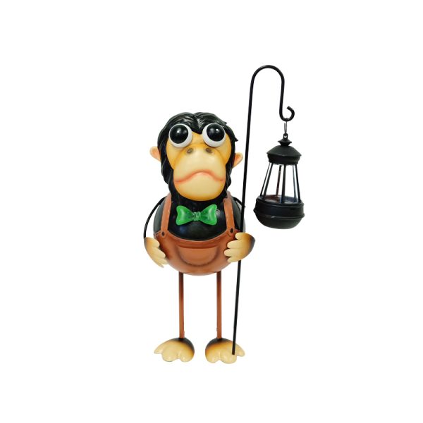 Декоративна градинска соларна фигура - маймуна