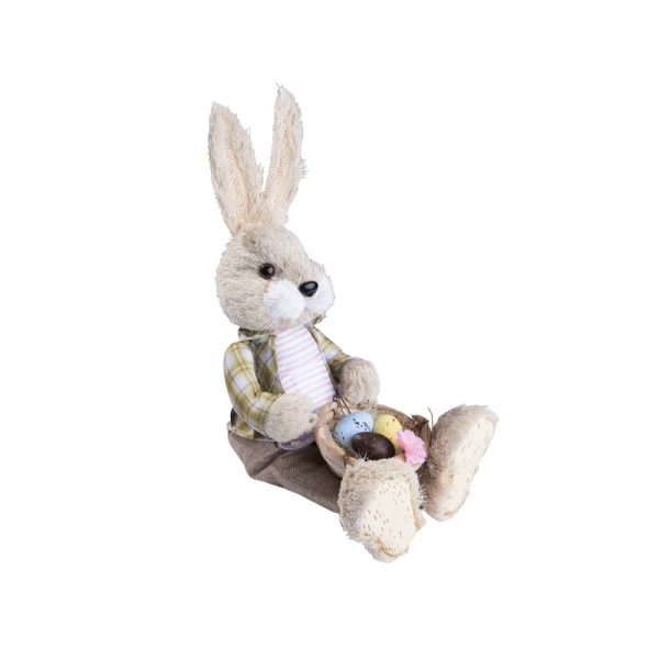 великденска декорация заек с кош и яйца
