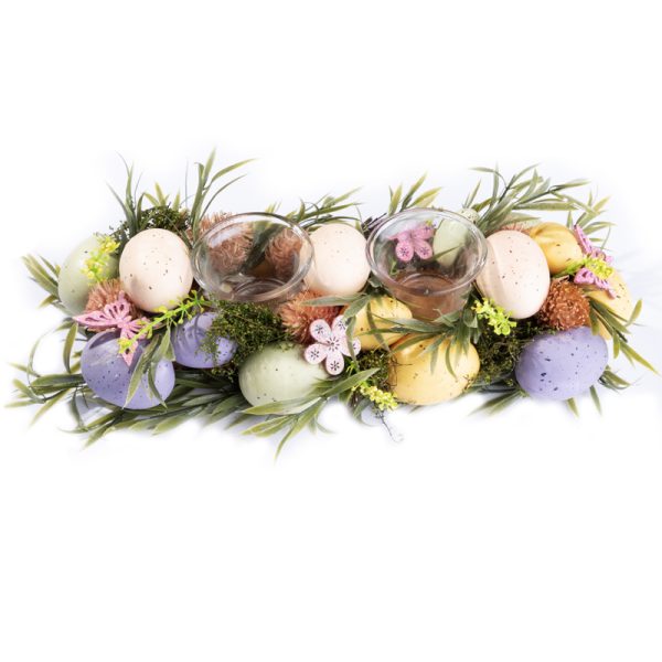 Великденска поставка за 2 броя яйца/свещ