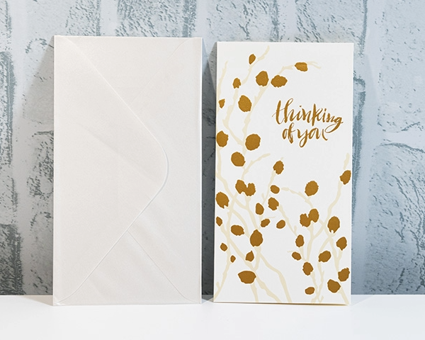 Поздравителна картичка с плик 10×19 см