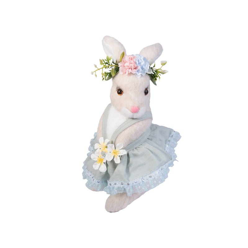И069-1006_1_800x800 великденска декорация заек с рокля и диадема