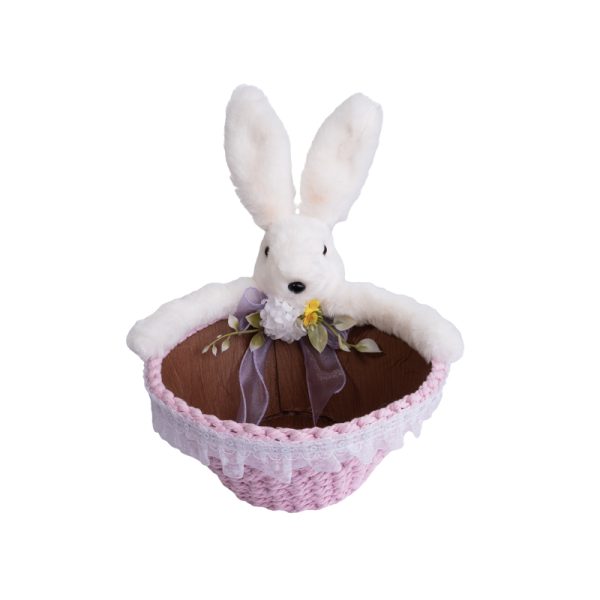 Розов великденски панер Заек