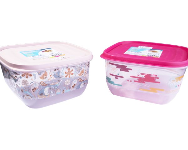 контейнер за съхранение квадрат с декор 3,6 литра