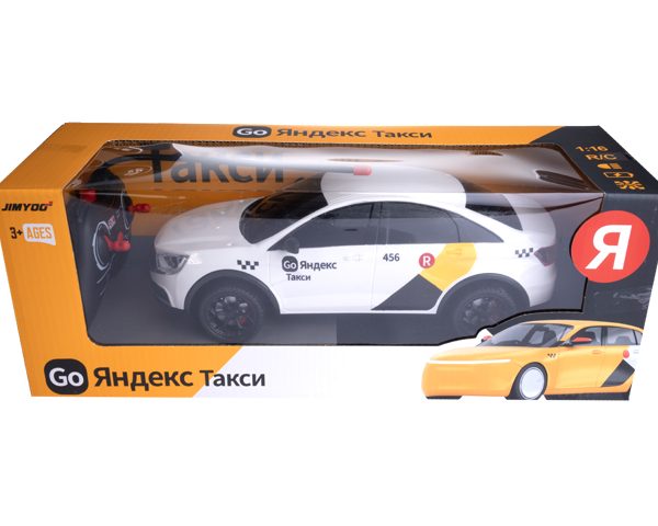 кола с дистанционно с зарядно и светлина- такси