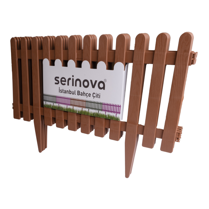 оградка за градина 4 броя кафяво