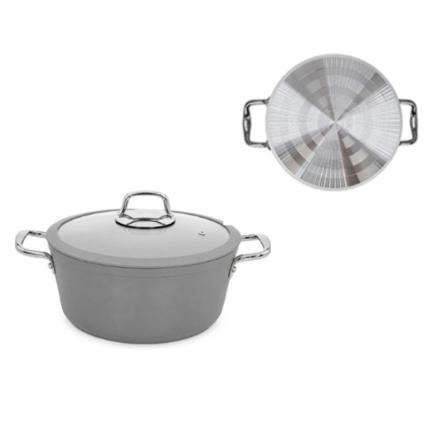 Тенджера Eva Ceramic 4.4 л Ø24x11 см, сива Тенджера с керамично покритие EVA Ceramic 4.4 л Ø24x11 см,