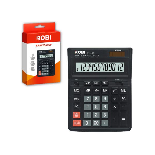 12-разряден настолен калкулатор ROBI KT-444 20×15×3 см
