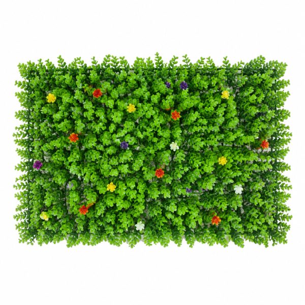Изкуствено пано Чемшир с фини цветя 40x60 см