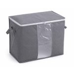 Кутия за съхранение с капак 47x38x28 см сива