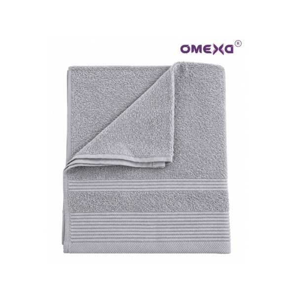 Памучна хавлия Omexa Classic 50x90 см, сива