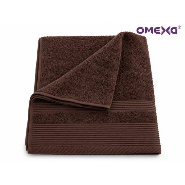 Памучна хавлия Omexa Classic 50x90 см, тъмнокафява