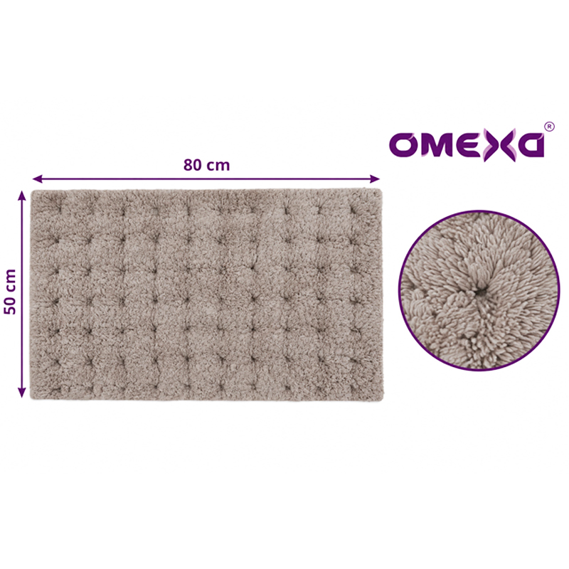 Постелка за баня Omexa Zinnia, 50x80 см, бежова