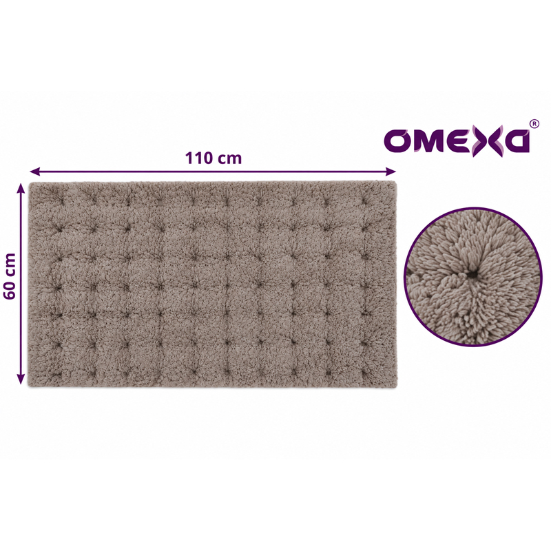 Постелка за баня Omexa Zinnia 60x110 см, бежова