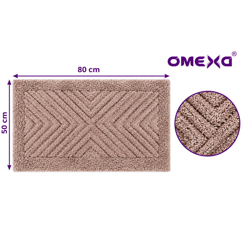 Постелка за баня Omexa Marina, 50x80 см, бежова