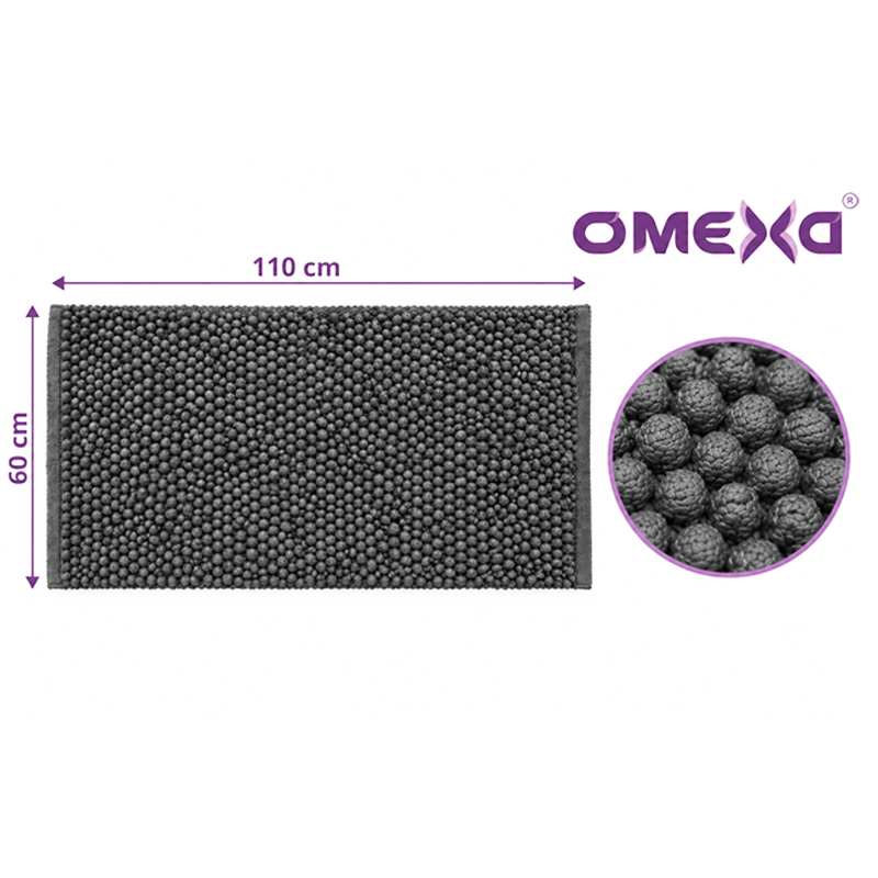 Постелка Omexa Spots, 60x110 см, антрацит