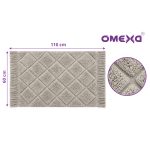 Постелка за баня Omexa Velvet, 60x110 см, светлосива