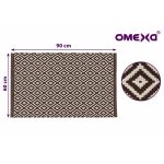 Постелка за баня Omexa, 60x90 см, бяло и кафяво