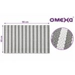 Постелка за баня Omexa, 60x90 см, бяло и сиво