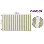Постелка за баня Omexa Drift, 70x120 см, бяло и зелено