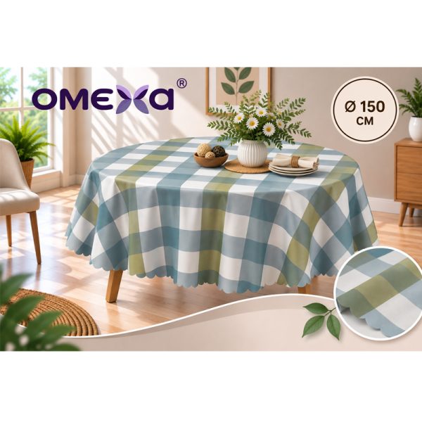 Кръгла покривка каре 150 см